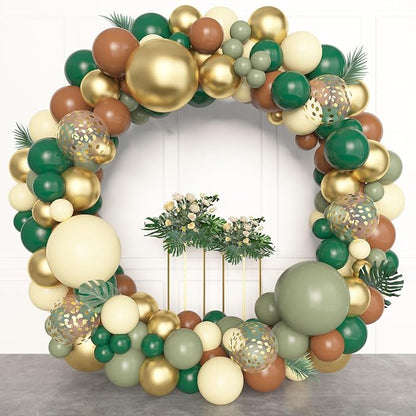 Amandir 153pcs Green Brown Balloon Garland Arch Kit Different Sizes | 18 12 10 - Image 6