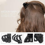 4cm Sturdy Strong Brown Octopus Claw Clips Small to Medium Hair Clips for Women and Girls, Good for Thin to Thick Hair, Half Bun, Holder Hair Tightly -9 pcs