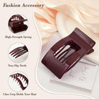 Flat Hair Clips for Women, 6 Pcs Non-Slip and Gentle Flat Claw Clips for Women with Head-Conforming Design and High-Strength Claw Grip, Versatile Colors for Chic and Elegant Look
