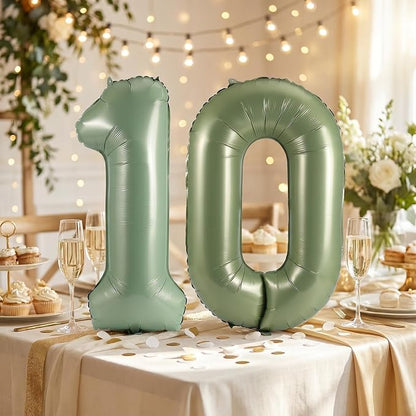 YPSelected 32 Inch Large Foil Helium Number Balloon Birthday Wedding Party 0-9 - Image 3