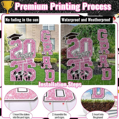 Graduation Yard Sign Class of 2026 Decorations - Image 3