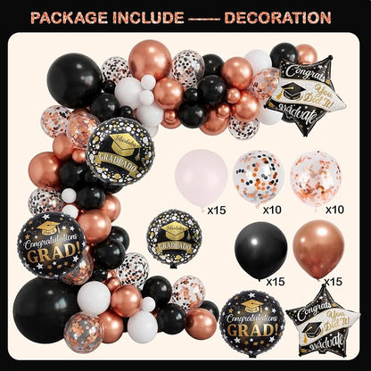 Black and Pink Graduation Decorations Class of 2026 - Image 7