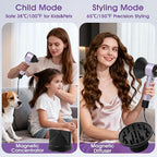 Ionic Hair Dryer with Auto-Adjusting Sensor,AI Hair Dryer with Magnetic Diffuser,100000 RPM High-Speed Hair Blow Dryer for Fast Drying,Compact Blow Dryer with 500M Plasma,Hair Dryers for Women(Purple)