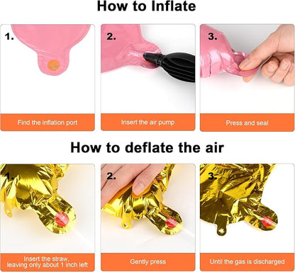 52 pcs Pink Foil Letter Balloons - Image 5