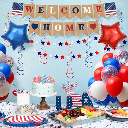 Welcome Home Decorations, Pre-Strung Welcome Home Banner & Balloons Kit - Image 4