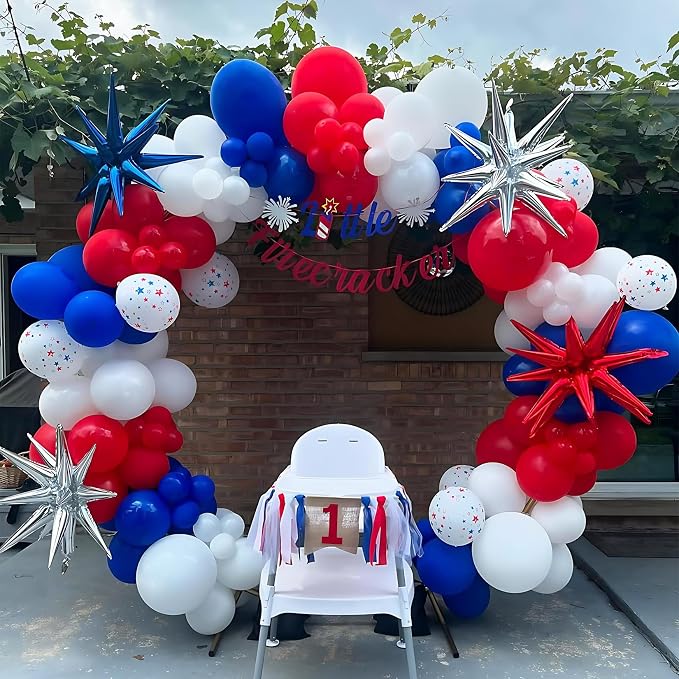 Red White Blue Balloon Garland Arch Kit - Image 6