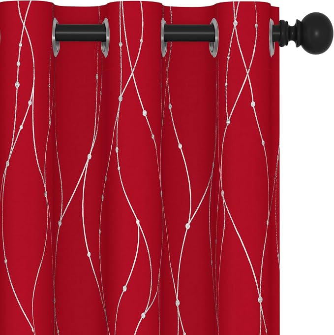 Deconovo Living Room Curtains 54 Inches Long, Thermal Insulated, Room Darkening - Image 2