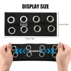 papasgix Grommet Headband for Women, Y2K Elastic Headband Wide Black Hair Band with Holes Metal Rock Style 2000s Hair Accessories (1, White)