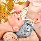 2 Pcs Aluminum Foil Deep Conditioning Hair Cap Reusable Heat Cap For Deep Conditioning Thickened Hair Cap for Oil Treatment Heated Shower Cap Processing Caps for Hair Dye Cap for Home and Salon Use