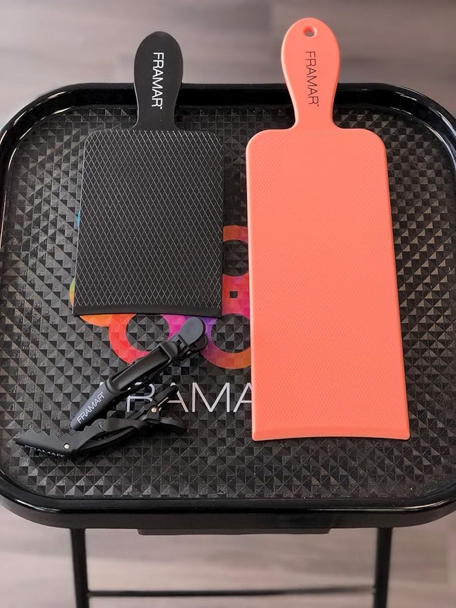 FRAMAR Balayage Board and Paddle Set - Long and Short Foil Board For Highlights, Highlighting Board, Balayage Hair Dye Kit, Hair Salon Supplies, For Enhanced Precision - 2 Pack