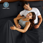 Bare Home Premium 1800 Ultra-Soft Microfiber Pillowcase Set - Double Brushed - Hypoallergenic - Wrinkle Resistant (King Pillowcase Set of 2, Black)
