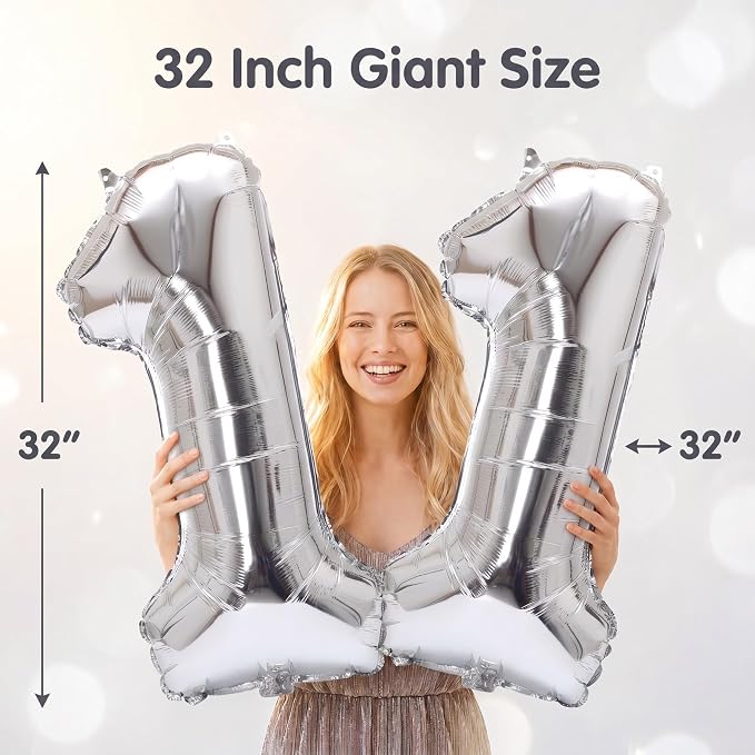YPSelected 32 Inch Large Foil Helium Number Balloon Birthday Wedding Party 0-9 - Image 4