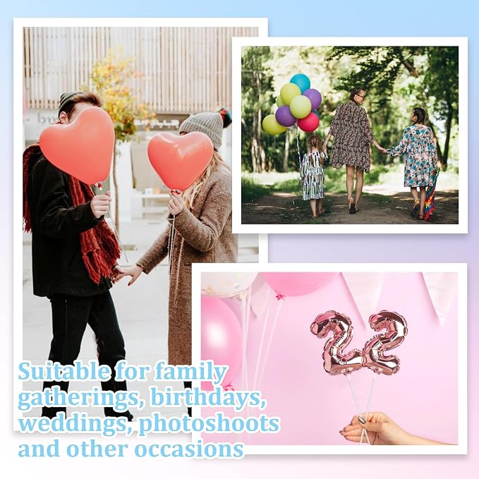 20 Pcs Balloon Sticks Sets, Plastic Balloon Sticks Holders And Cups, Balloons - Image 6