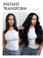 LUVME HAIR All-Day Comfort 100% Human Hair Loose Body Wave 5x5 Lace Front Wig Glueless Wigs Human Hair Pre Plucked Pre Cut Long Black Wig Lace Closure Wigs Frontal Wigs