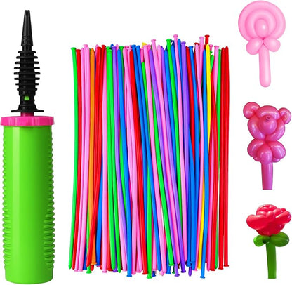 100Pcs 260 Balloons Latex with 1 Hand Balloon Pump Kit, Professional Premium by ouyili