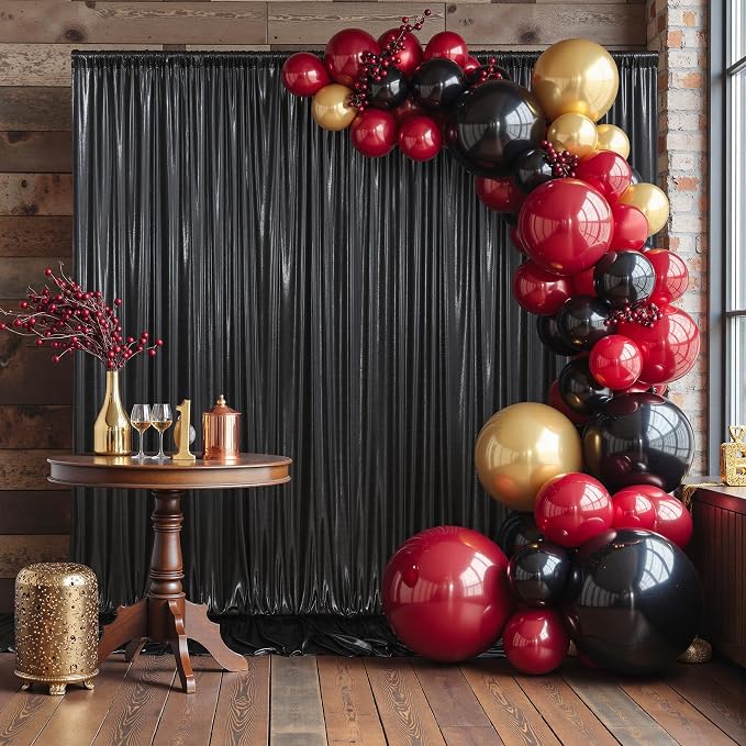 Outpain Thick 30 ft x 10 ft Black Sequin Backdrop Curtain - Image 3