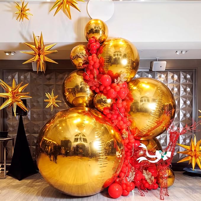 24 Pcs Giant Metallic Party Balloons, Birthday Wedding Christmas Party - Image 3