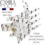 Camila Paris CP3477 French Hair Clip for Women, Hand-Made Hair Side Clips, 2 Inch Girls Hair Claw Clips Jaw Fashion Durable Styling Hair Accessories for Women, Strong Hold No Slip Grip, Made in France