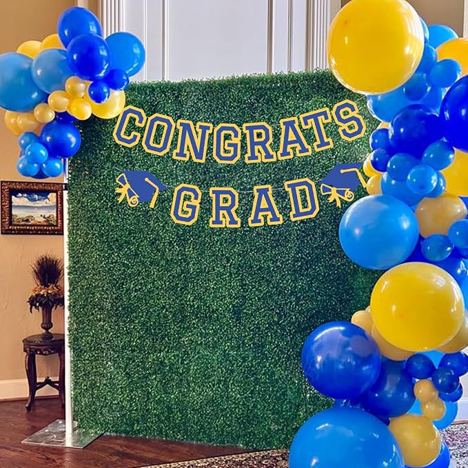 Congrats Grad Banner Graduation Party Banner Decoration Hanging Garland High - Image 4