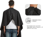 Salon Hair Cutting Cape with Soft Silicon Neck Collar, Professional Anti-static Barber Cape