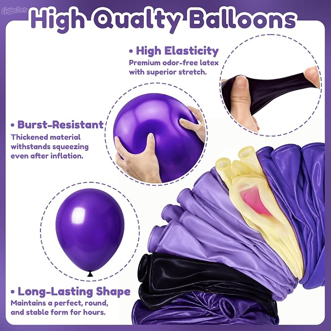 Purple Balloons, Anniversary, Graduation, Wedding Party Decorations - Image 3