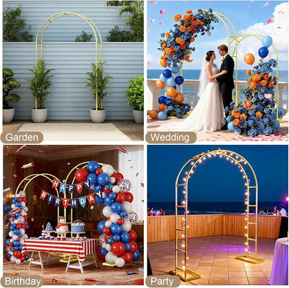 2 Pack Wedding Arch Backdrop Stand Metal Frame - Image 6