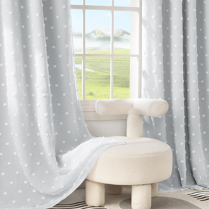 PONY DANCE White Curtains for Living Room 84 Inches Long, 52W x 84L | Thermal - Image 6