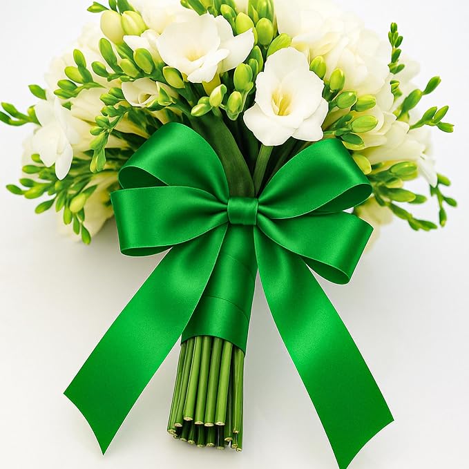 30Yards 1 1/2In Green Ribbon for Gift Wrapping St. Patrick's Party Favors | - Image 4