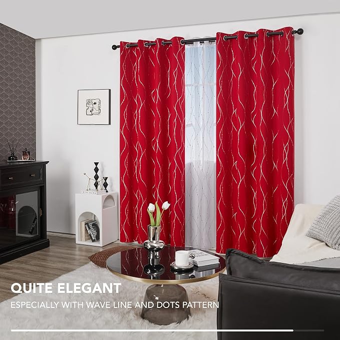 Deconovo Living Room Curtains 84 Inches Long, Thermal Insulated, Room Darkening - Image 5