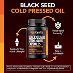 Cold Pressed Black Seed Oil Capsules - 1500mg Black Cumin Supplement for Immune Function, Digestive Support & Overall Health - Hair & Skin Superfood - Nigella Sativa - 2 Month Supply, Unflavored
