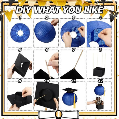 Silipull 6 Sets Graduation Table Centerpieces Hot Air Balloon Party Decorations - Image 6