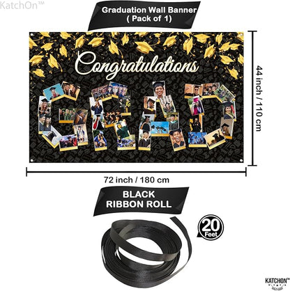 KatchOn Congratulations Graduation Photo Banner 72x44 Inch | Personalized Grad - Image 2
