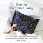 Brooklinen Mulberry Silk Pillowcase – 100% Pure Silk Pillow Case, Soft & Durable, Anti-Friction Comfort, Hight Quality Smooth Texture – Machine Washable & Breathable – Standard Size (Celestial)
