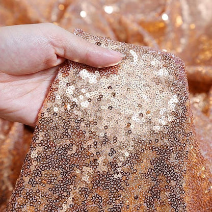 Poise3EHome Rose Gold Sequin Backdrop, 2 Panels 2FTx8FT Glitter Background - Image 8
