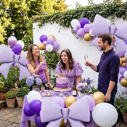 38 Inches Bow Balloon Purple - Image 7