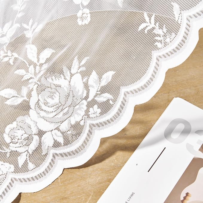 SEEKRIGHT White Kitchen Cafe Curtains - Image 6