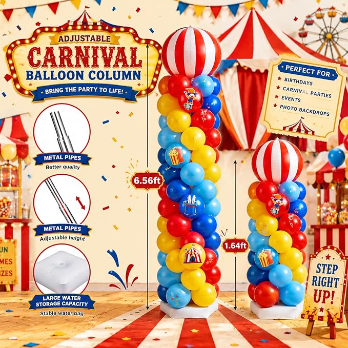 Gejoy 2 Set Carnival Balloon Column Stand Kit - Image 3