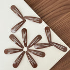 40 Pcs 2 Inch colorful Metal Snap Hair Clips No Slip Hair Barrettes For Women Hair Accessories(Brown)