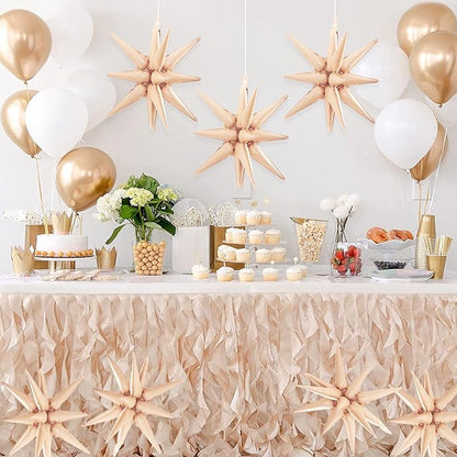 TONIFUL 4 Pcs Explosion Star Balloons Caramel Foil Balloon Party Decoration | - Image 6