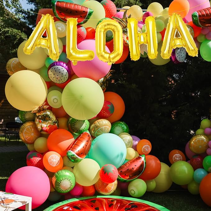 16 Inches ALOHA Letter Balloons Banner - Image 4