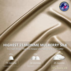 ZIMASILK 25 Momme 100% Pure Mulberry Silk Pillowcase for Hair and Skin Care, Highest Grade 6A Pillow Cases for Women, Long-Lasting Durablity, Gift for Women Men, 1Pc (Queen 20"x30", Taupe)