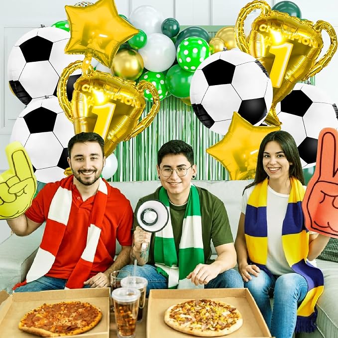 4D Sphere Soccer Balloons 8 Pcs 22 inch Champion Trophy Balloons - Image 6