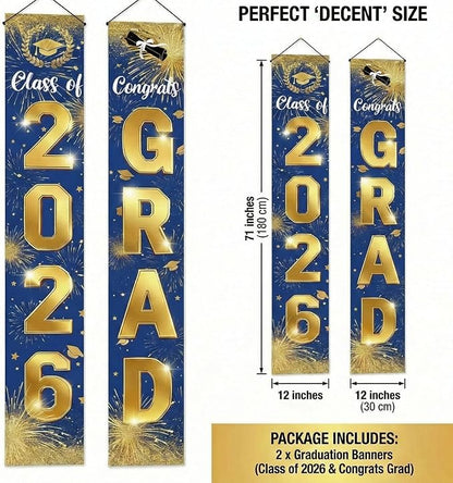 2026 Graduation Decorations Door Porch Banner, Graduation Party Decorations - Image 2