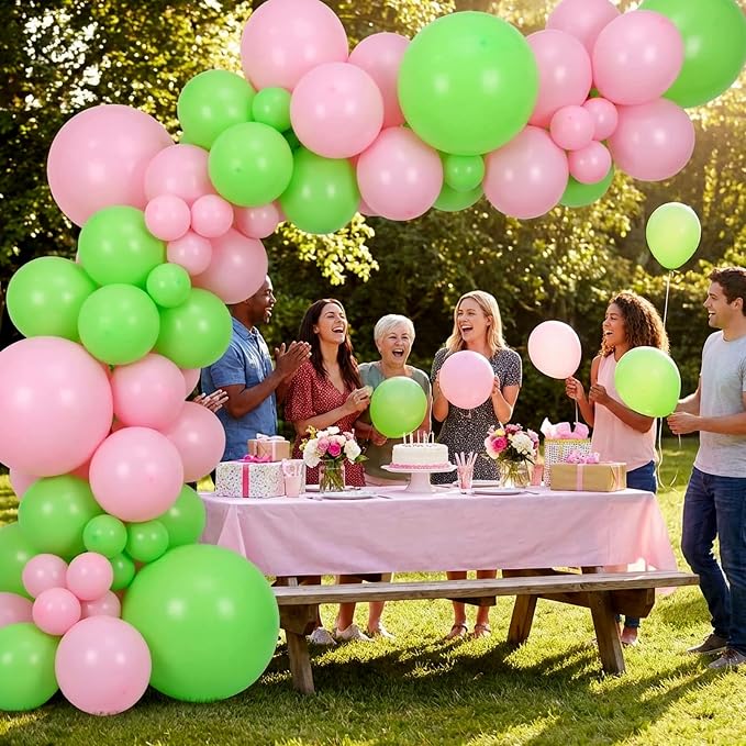 RUBFAC Lime Green Balloons 65pcs, 12 Inch Light Fruit Neon Green Party Balloon - Image 6
