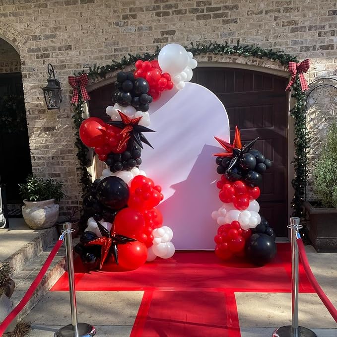 Red and Black White Balloons Garland Arch Kit 200Pcs - Image 7