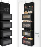 Giraffe Creation Over Door Organizer with 4 Large Capacity Pockets, Hanging Organizer Storage for Closet Bathroom Nursery Bedroom Dorm, Toys Cosmetics Sundries and Baby Essentials, Black