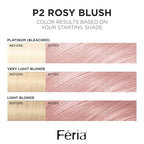 L'Oreal Paris Feria Multi-Faceted Shimmering Permanent Hair Color, P2 Rosy Blush (Smokey Pink), Pack of 1 Hair Dye Kit