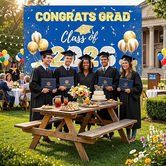 2026 Graduation Backdrop Blue - Image 6