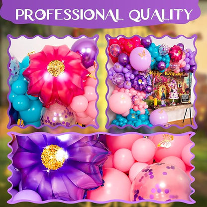 ALL-IN-1 Purple Blue Pink Balloon Arch Kit - Image 4