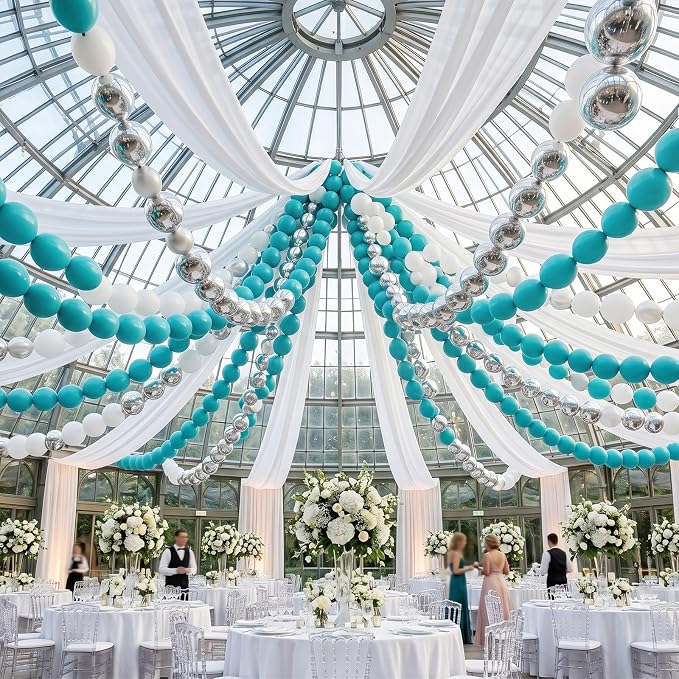 Teal Blue Linking Balloons, Tails Balloon - Image 9